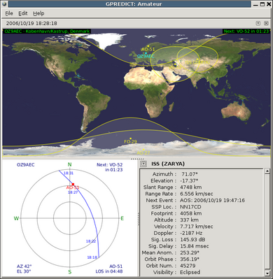 Gpredict 卫星跟踪和轨道预报软件-卡核